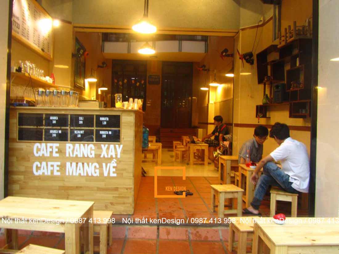 thiết kế quán cafe bình dân 